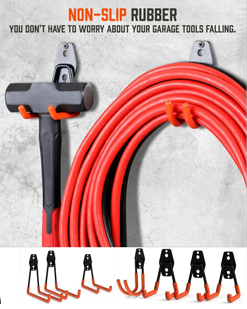 Высококачественная оранжевая стальная подвесная вешалка для гаражного хранения