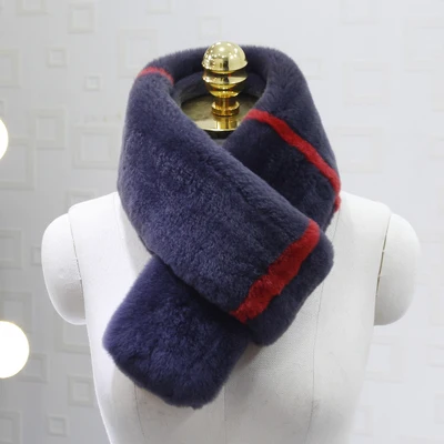 Dark gray and red Стиль натуральный мех кролика Рекс шарф женский длинный 160 см полный кожаный двусторонний мех кролика Рекс шарф унисекс - Цвет: Dark gray and red