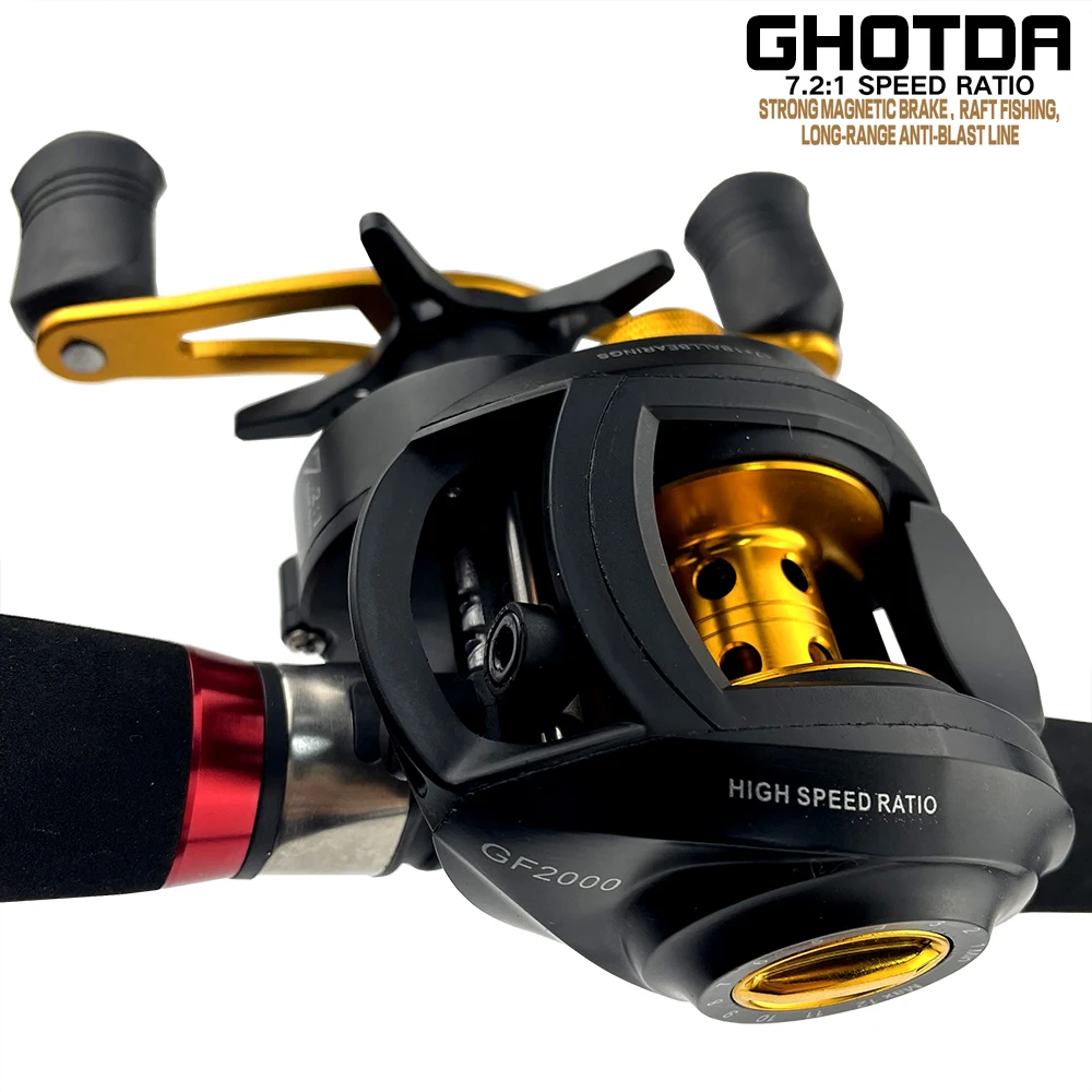 

Baitcasting Reel 7.2:1 High Speed 8KG Max Drag Magnetic System Saltwater Reel Fishing