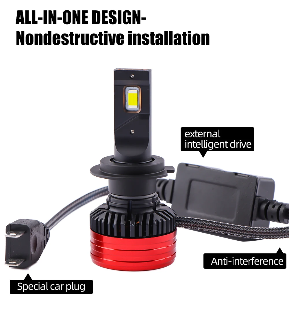 

h4 led Canbus 20000LM luces led H8 H9 H11 9012 H7 LED HB3 9005 9006 HB4 LED headlight Bulbs 6000K 12V Car Light Auto Lamp