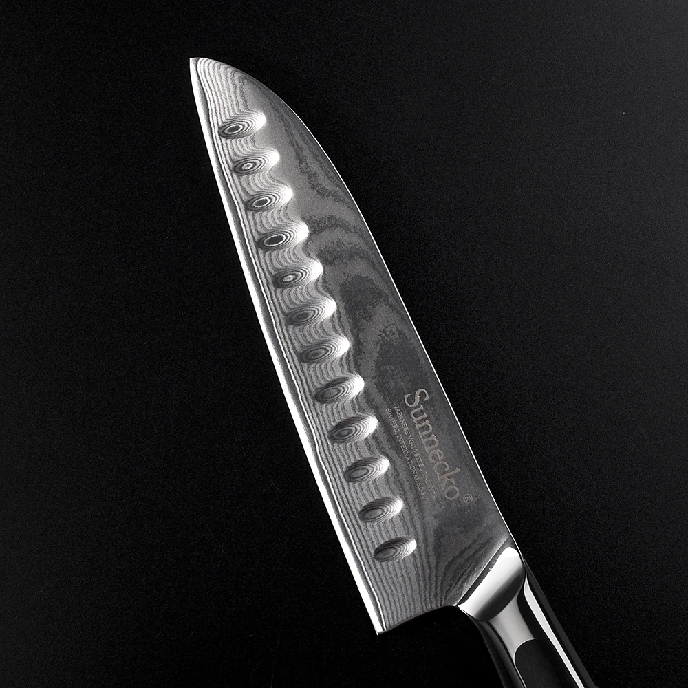 SUNNECKO Премиум Santoku Универсальный нож дамасский японский VG10 Core стальной клинок G10