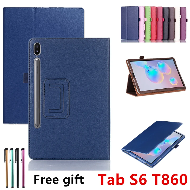 Чехол для Samsung Galaxy Tab S6 10 5 T860 SM T865 2019 дюйма тонкий складной Смарт подставка из