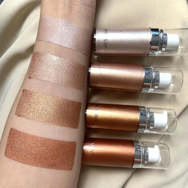 Блеск для тела жидкий мерцающий осветитель хайлайтер Осветляющий тональный крем