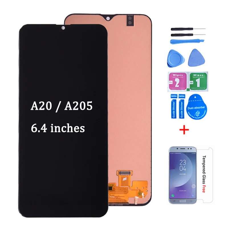 Для Samsung Galaxy A20 ЖК дисплей с сенсорным экраном дигитайзер сборка для A205 SM A205F A205FN