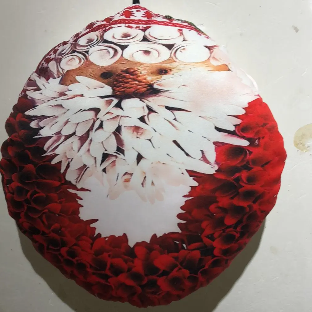 

Волшебный венок с Сантой, подушка с подвеской, удобная подушка для объятий, подарок на день рождения, праздничный подарок, подушка для комфо...