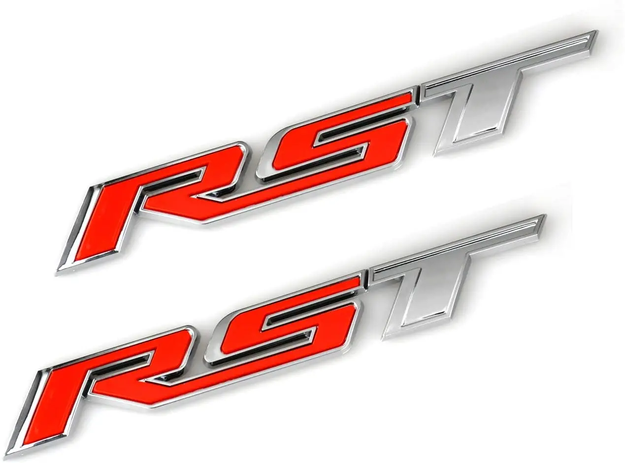 

2pcs New Generation RST Fender Tailgate Emblem Badge (Chrome Red)