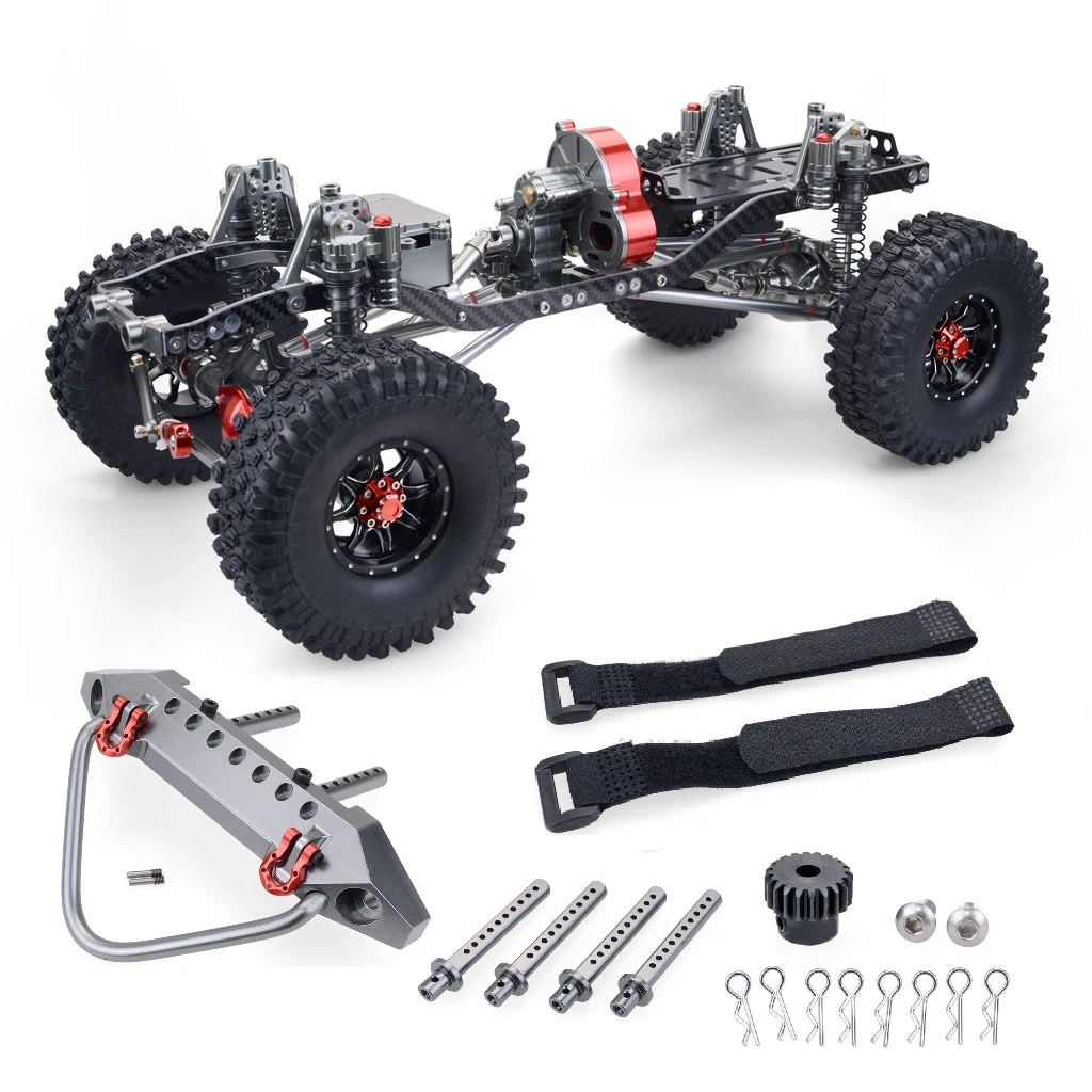 

Aluminum Metal And Carbon Fiber Chasis Frame Kits with 4 Wheel Rims Tires Set