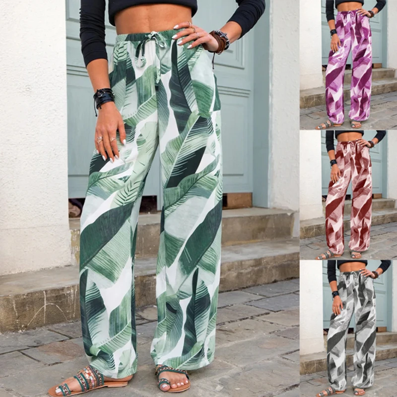 

Women's New Faux Cotton Trousers Multicolor Spring and Summer Beam Leg Pants Thin Section Can Be Worn Outside Air Von