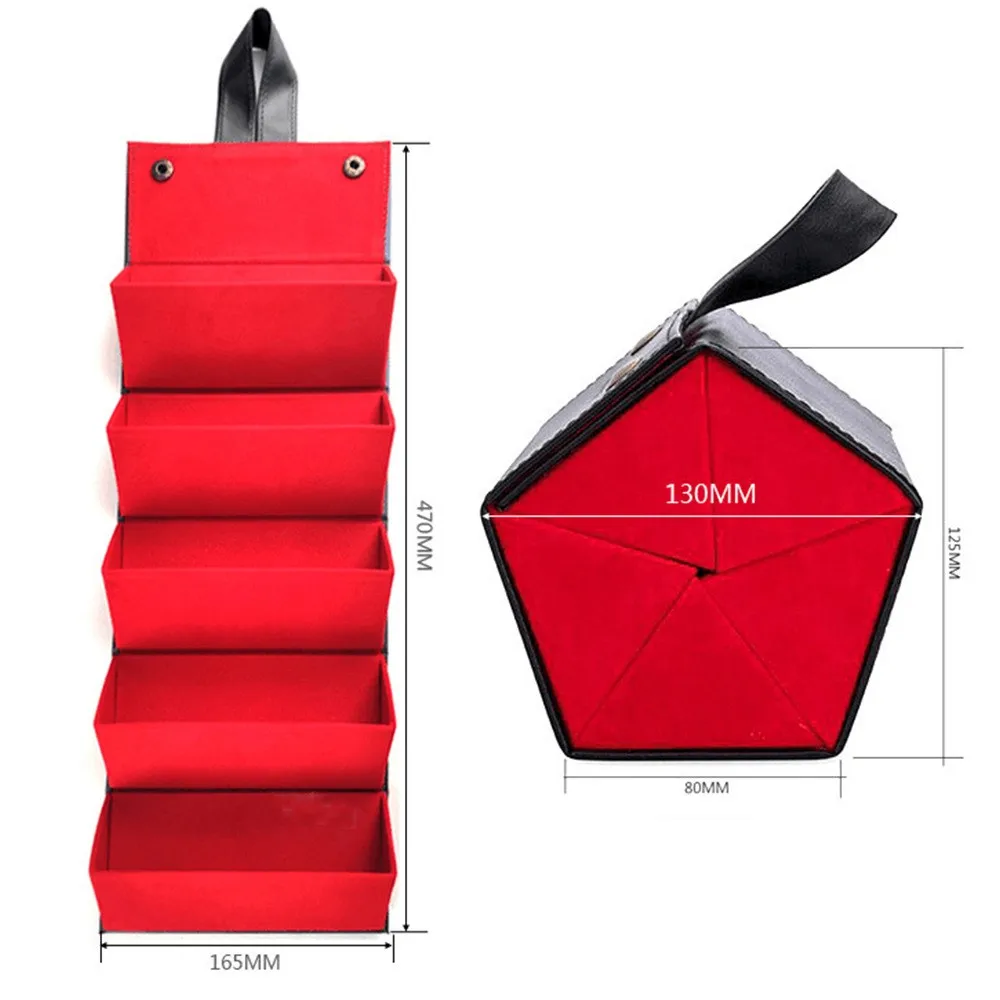 

Glasses Case Fashion Multi Pair Glasses 5-compartment Storage Case Sunglass Travel Organizer Case Foldable Eyeglasses Storage