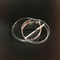 free shipping 90mm plastic petri dish with cover separated in two vents i plate 2 section for laboratory 10pcspack