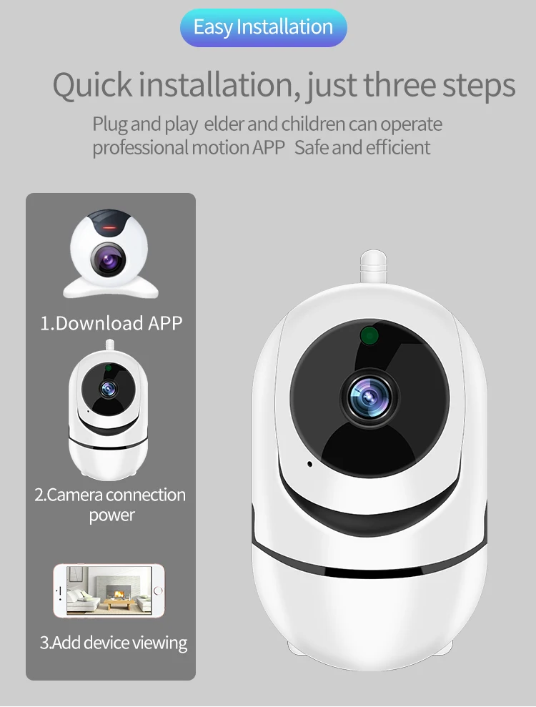 Умная IP камера WiFi Беспроводная CCTV камера наблюдения ИК ночного видения P2P ip-камера безопасности