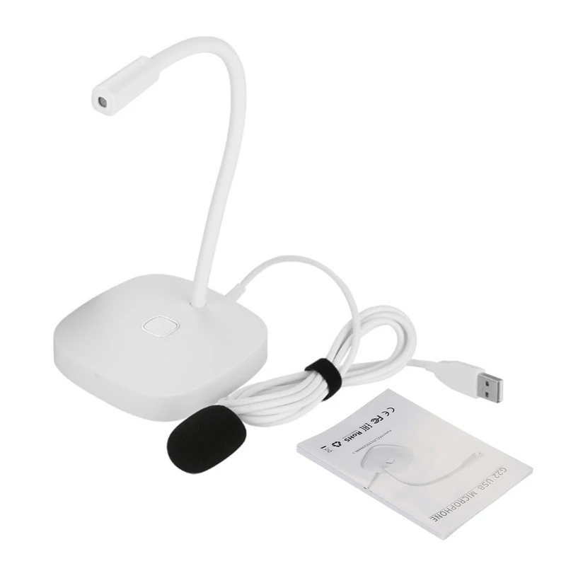 2020 USB настольный микрофон для ПК и Mac с кнопкой отключения звука Совместим любым
