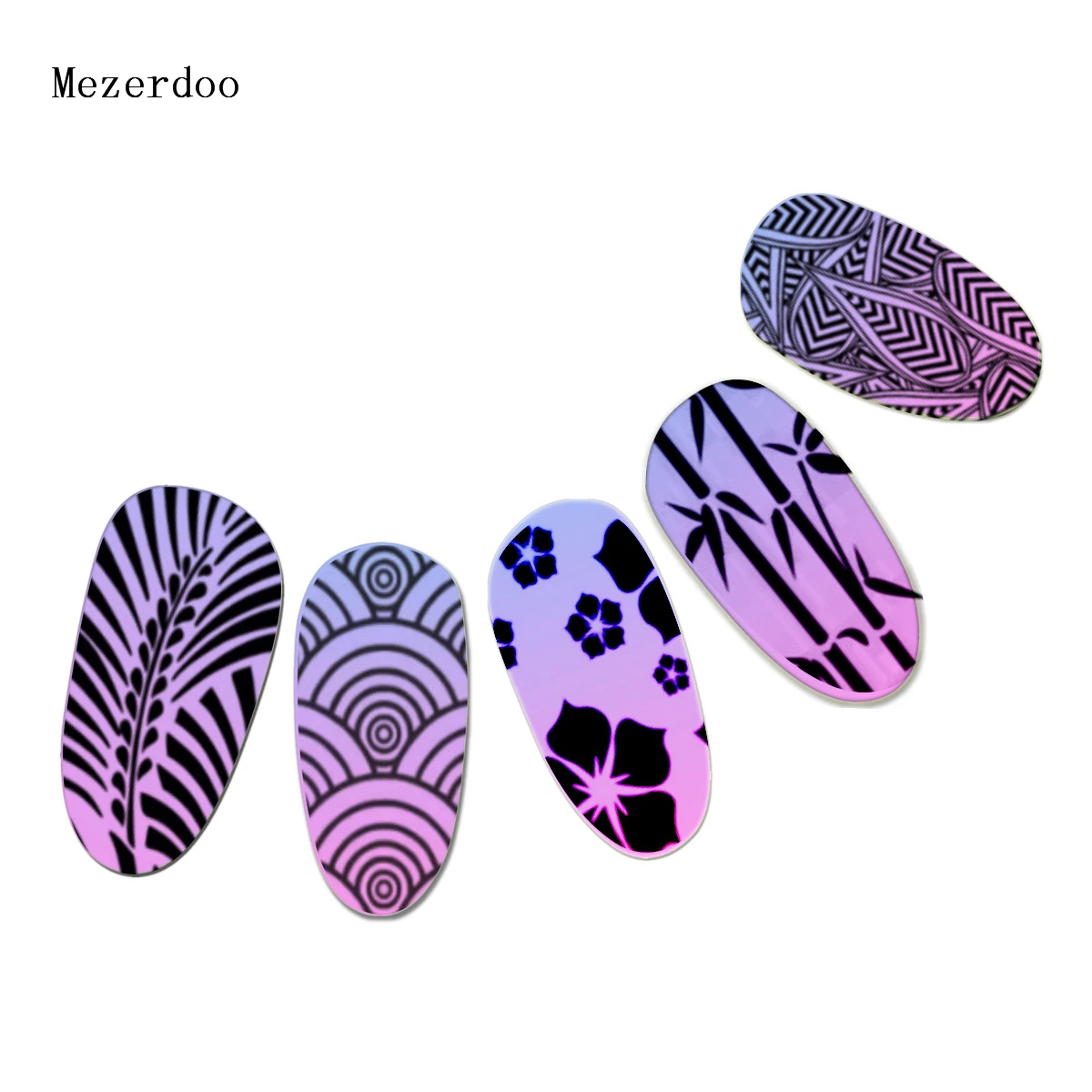 Модные бамбуковые пластины для стемпинга ногтей штамп дизайна konad маникюрный