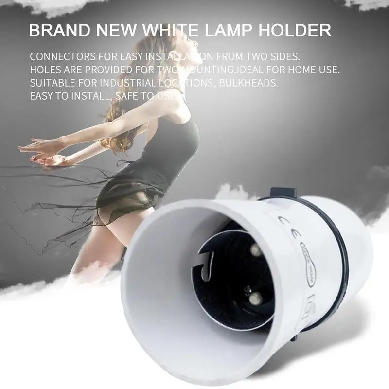 1 шт. черно белый пластиковый держатель штыковой лампы B22 бакелитовые