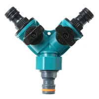 2 way garden 34 hose splitter y shape valve water pipe connector for garden irrigation car washing water pipe connectors