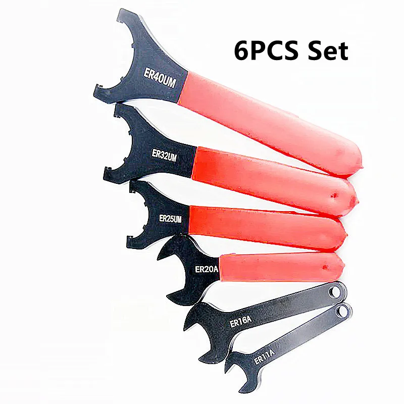 Набор гаечных ключей комплект из 6 инструментов для токарного станка с ЧПУ ER11A ER16A