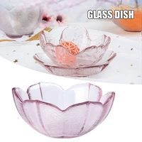 2 pcs sakura fruit bowl decorative clear glass food container cherry blossoms design soy sauce dish plates for kitchen %d0%bf%d0%be%d1%81%d1%83%d0%b4%d0%b0