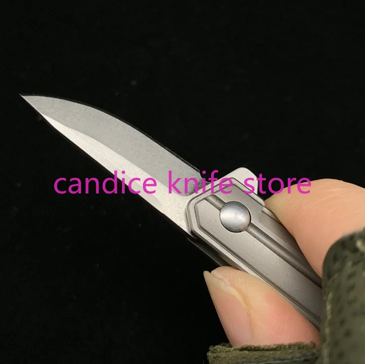 Складной мини-нож тактический клинок из титанового сплава с лезвием D2 для