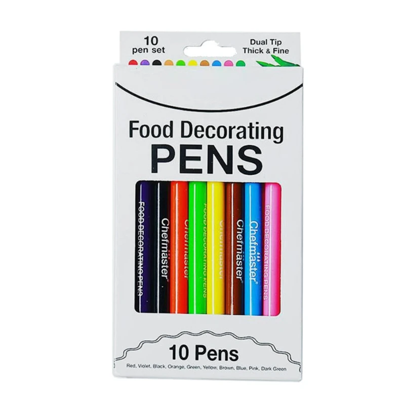 

10 Colors Edible Ink Markers for Cookies Epoxy Resin Design Food Coloring Markers Resin Fine Tip Drawing Pens Craft Tool