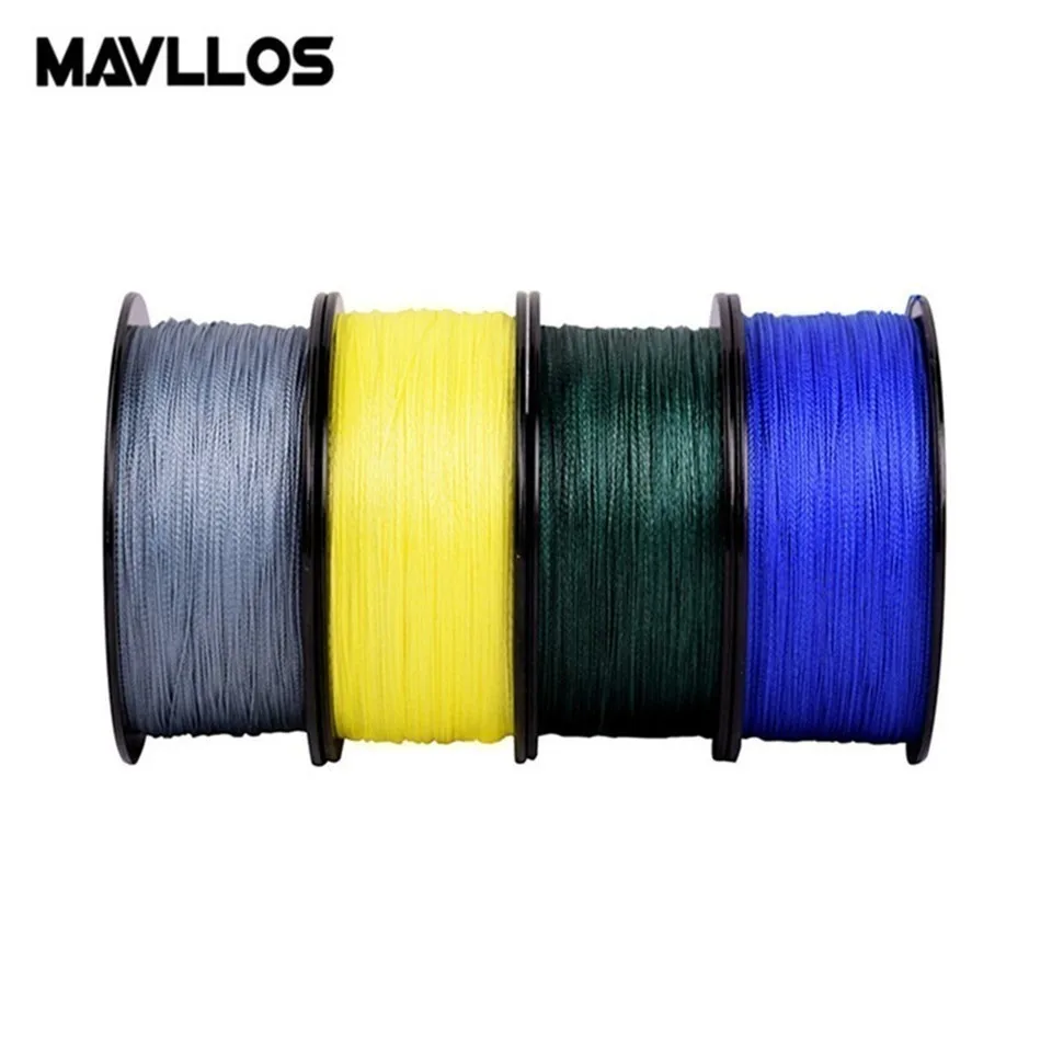 Плетеная рыболовная леска Mavllos 150 м/220 м 4 пряди 0 06 6 мм 121Lb сверхпрочная