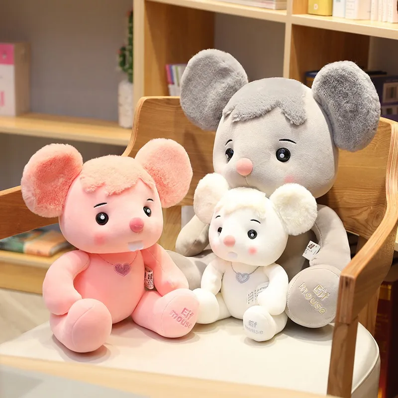

Sweet Mouse Plush Toy Soft Cartoon Animal Hamster Stuffed Doll Kid Girl Birthday Gift Home Decoration Baby Accompany Pillow
