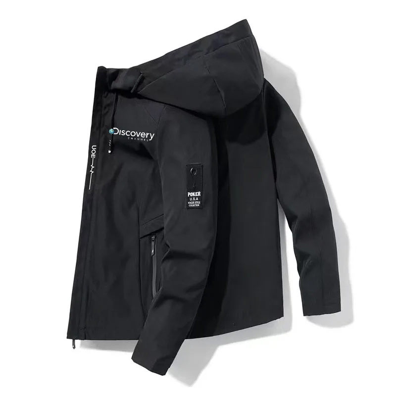 

Discovery Clothing Outdoor Camping Hiking National Geographic Jacket 2021 Men's Breathable Hoodie Windbreaker Adventure Suit