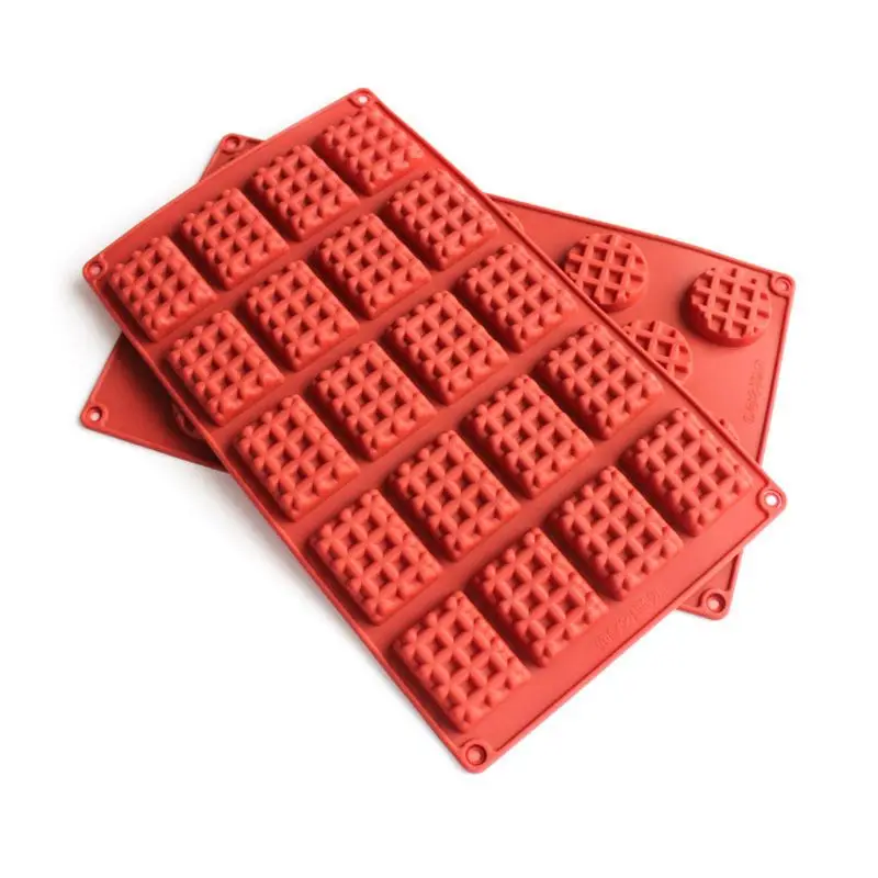 

2pc/set 18/20 Cavity Silicone Waffle Mold Maker Cake Cookie Chocolate Pan Baking Mould Nonstick Bakeware Tool