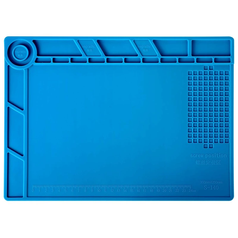 

S-140 netic изоляционный силиконовый пайки коврик netic ремонт коврик, термостойкие рабочие коврик 932 °F для ремонта электроники