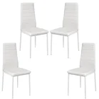 Стулья модные современные из искусственной кожи, мягкие подушечки, мебель для столовой, обеденный стол, 4 шт.