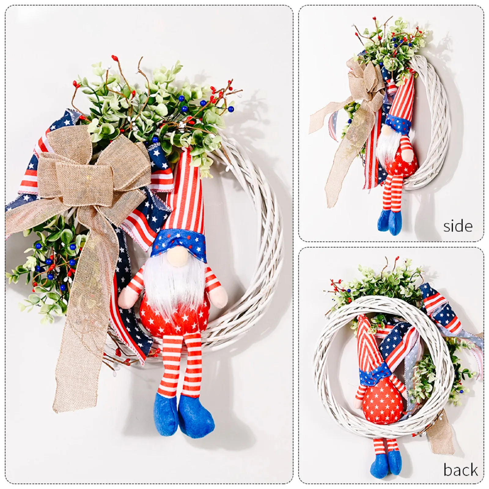 

Independence Day Wreath American Flag Wreath Ornament Front Door Home Decoration decoracin de habitacin