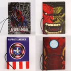 Marvel Человек-паук, Халк, искусственный паспорт, набор для ID-карт, Человек-паук, Железный человек, держатель для паспорта, деловая искусственная монета, чистый паспорт