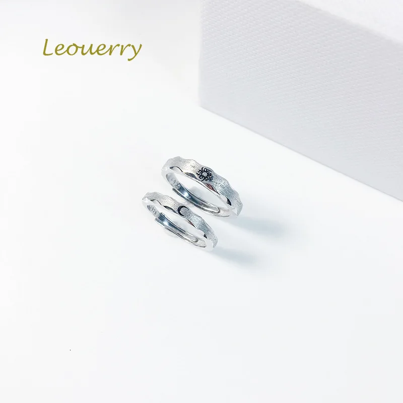 Женское кольцо с волнистой текстурой Leouerry серебряное для влюбленных пар