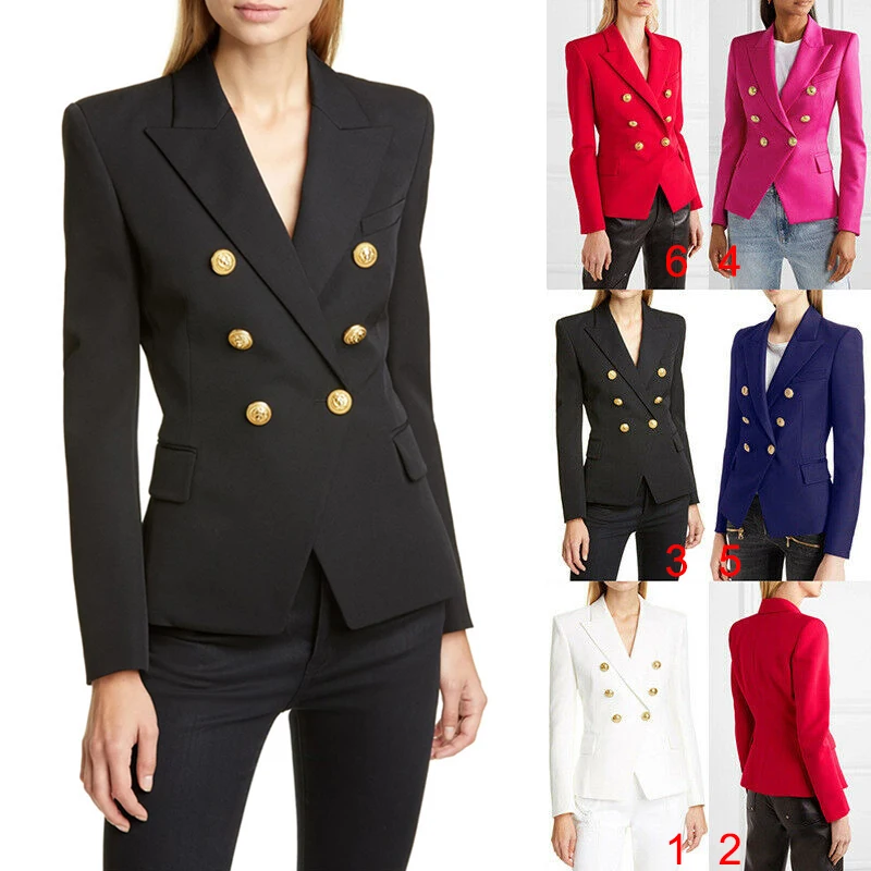 

New Arrival Women Autumn and Winter Solid Color Button Fashion Small Suit Jackets Casual Blazer