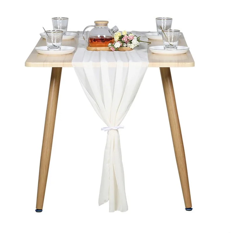 70 см x 3 м прозрачная шифоновая настольная дорожка однотонная струящаяся