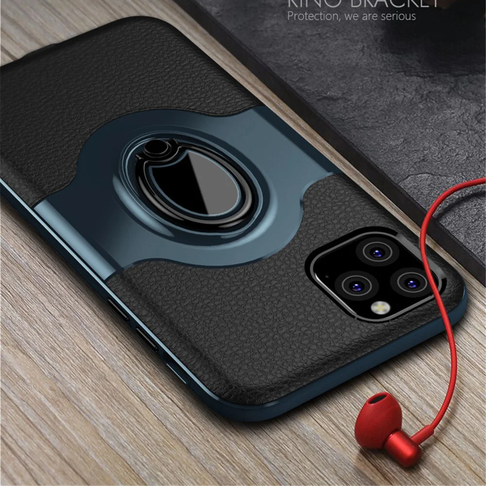 Защитный чехол для iPhone XI XIR XIMAX 2019 7 8 6 6S 5 5S SE X XS MAX XR магнитный кольцевой держатель |