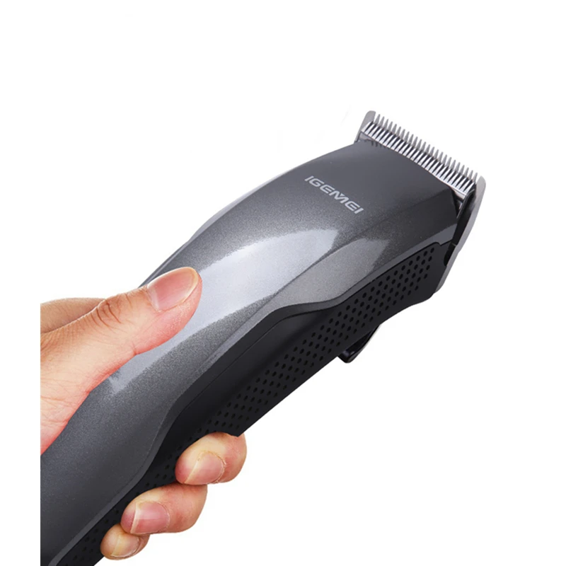 Профессиональные электрические машинки для стрижки волос IGEMEI серая машинка