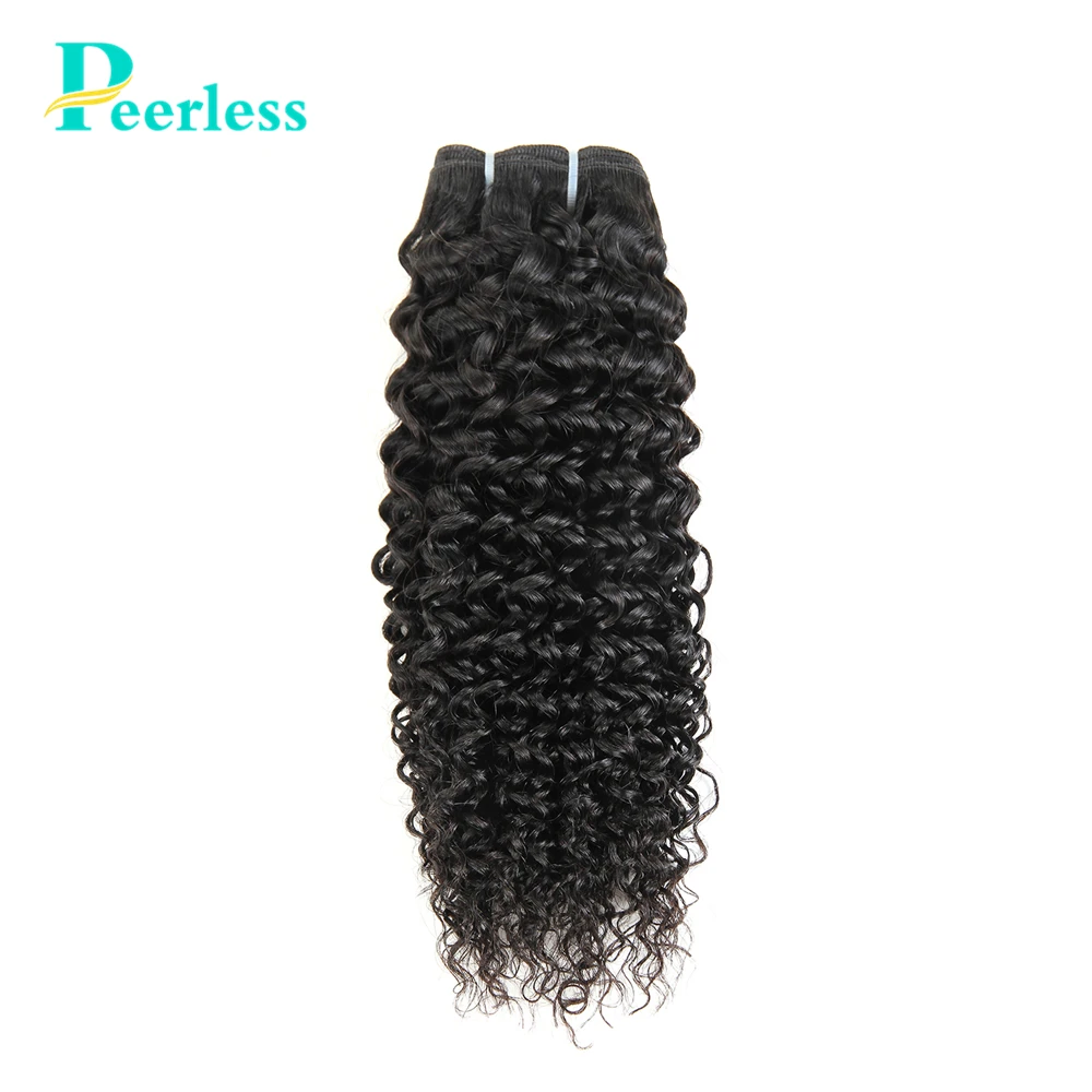 PEERLESS Virgin Hair Weave бразильские кудрявые вьющиеся волосы 4 пряди средний коэффициент Необработанные необработанные человеческие волосы для наращивания
