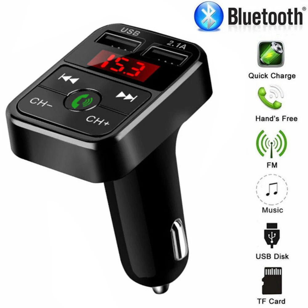 Bluetooth автомобильный fm передатчик Handsfree беспроводной радио адаптер lcd быстрое