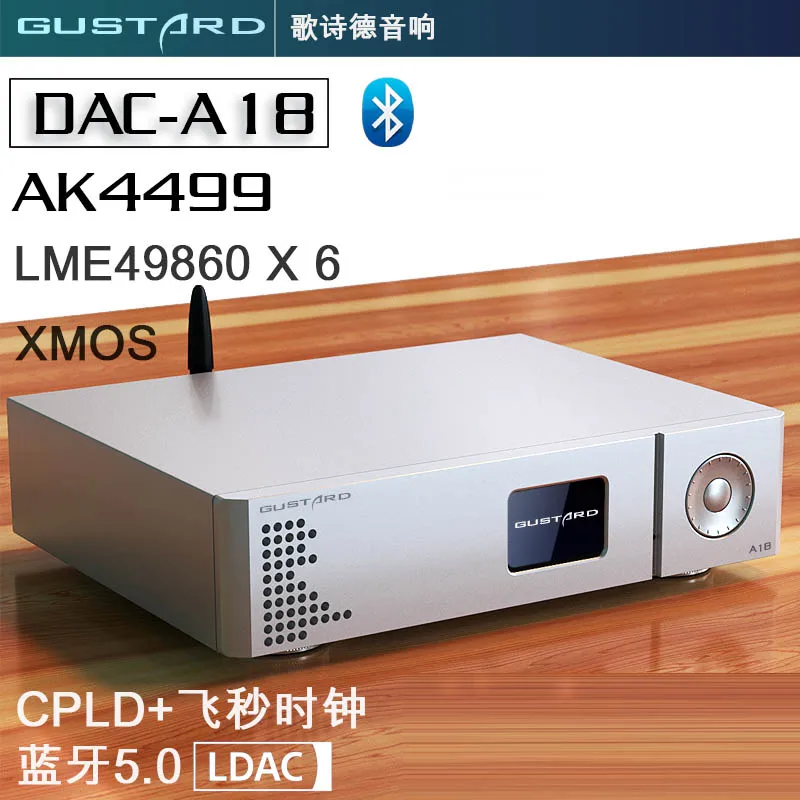 GUSTARD DAC A18 AK4499EQ Native Balanced MQA Full decoding LME49860*6 DSD512 768kHz Bluetooth5.0 LDAC|Цифро-аналоговые