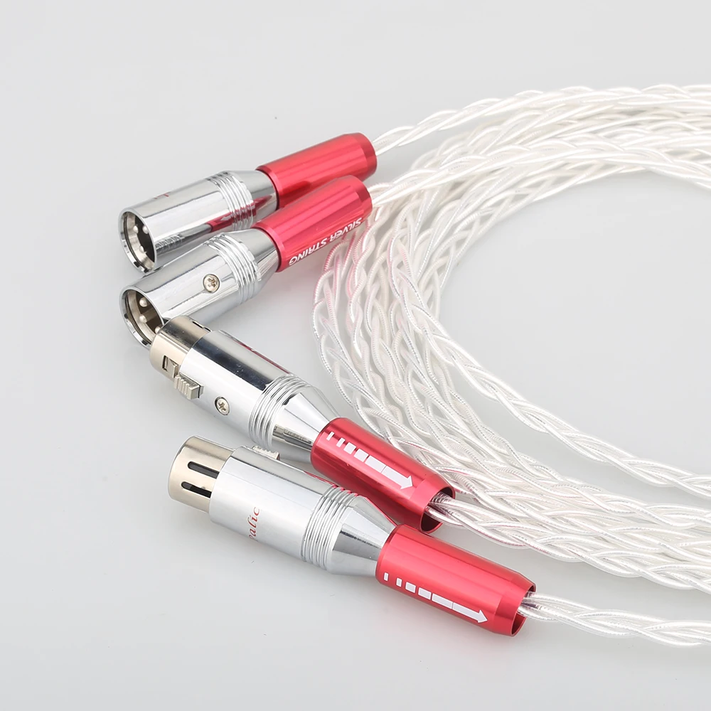 Пара высокого качества OCC посеребренный XLR аудио кабель hifi баланс 1 м 5 |