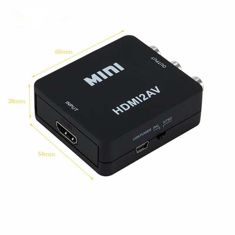 Мини совместимому с HDMI RCA AV/CVBS композитный видео AV конвертер адаптер HDMI2AV для ТВ