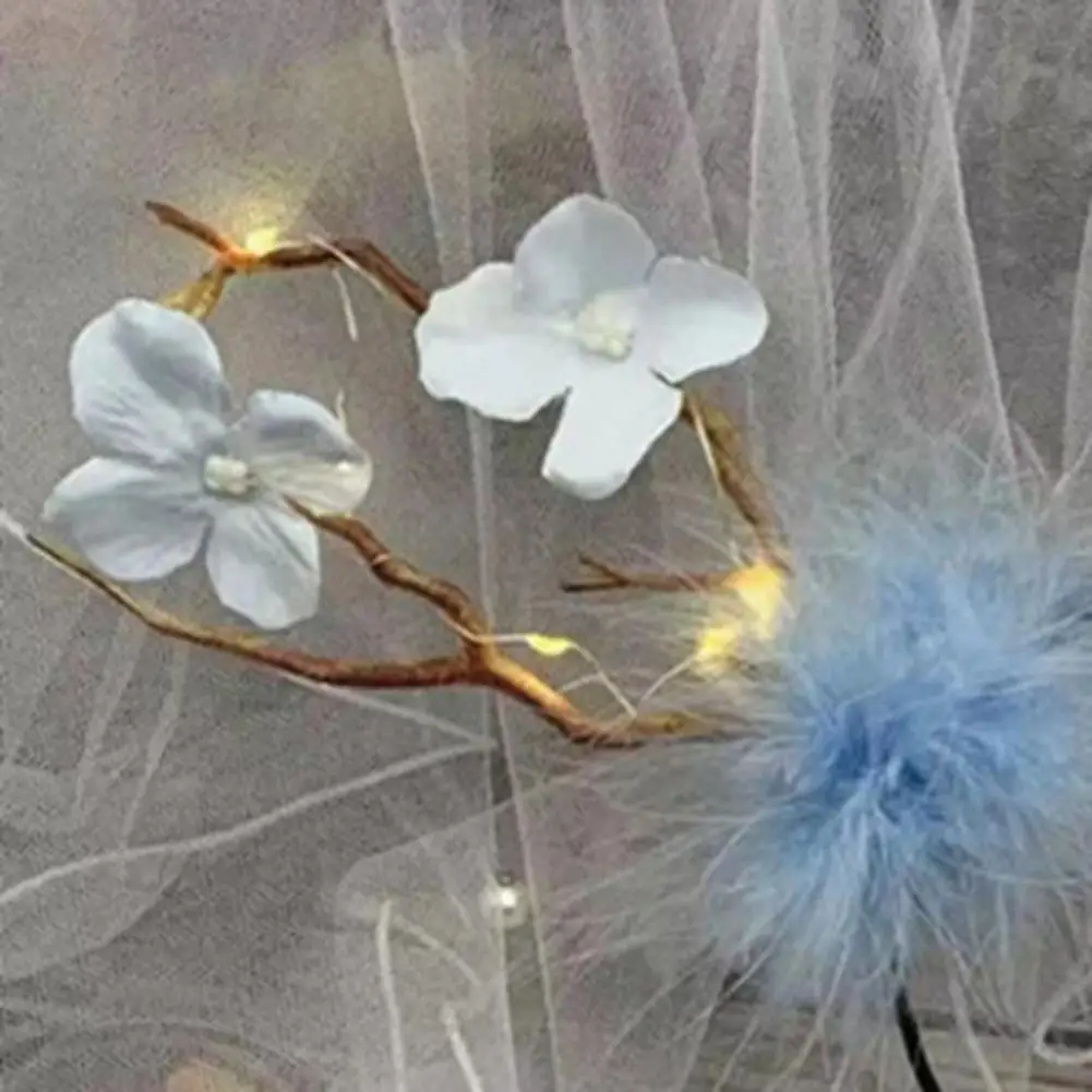 Portable Interesting Christmas Elk Hair Headband Anti-crack Christmas Headband Switchable for Parties