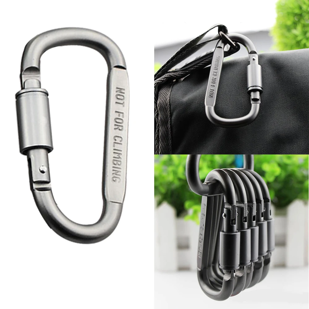 12 шт. зажим для карабина из алюминиевого сплава d образная Пряжка портативный