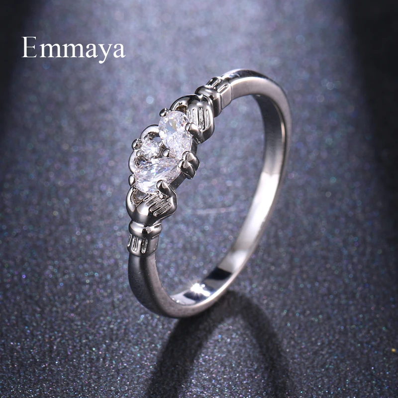 Женское кольцо в форме сердца Emmaya ювелирное изделие романтическом стиле с