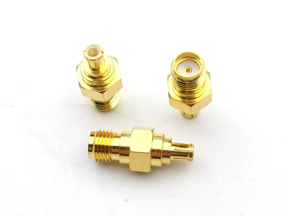50 шт. Золотой SMA Гнездовой разъем для MCX Штекер прямого адаптера|jack jack|jack to jackjack gold |
