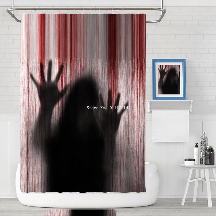 Звезда Хэллоуин кровь ручная печать пользовательский занавеска для душа