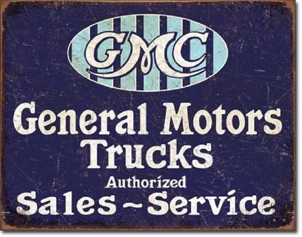 

Vintage Style Gmc General Motor Trucks Retro Tin Sign Metal Poster Garage Decor