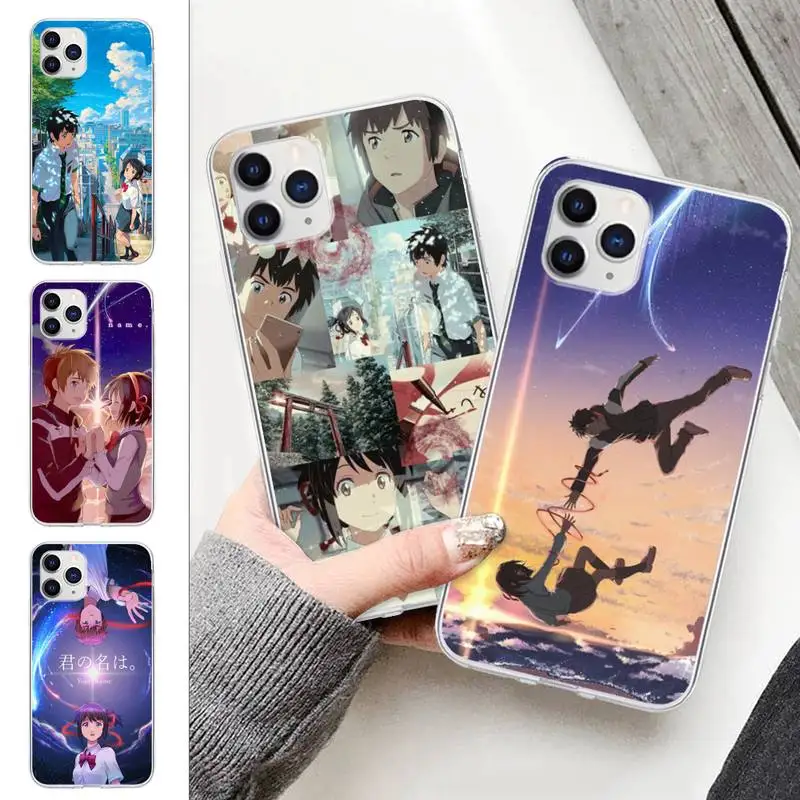 

Cheap Your Name Japanese Anime Mobile Phone Clear Soft For Iphone 11 12 Pro Max 5 6 7 8 Plus X Xs Xs Max XR SE 2020 Cvoer