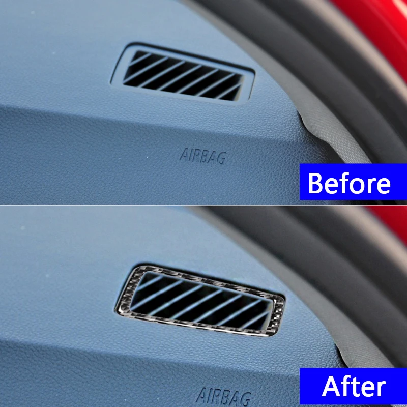 

Car Styling Dashboard Air Vents Decorative Frame Cover Trim For BMW 3 series E90 Interior Auto Accessories Carbon Fiber Stickers