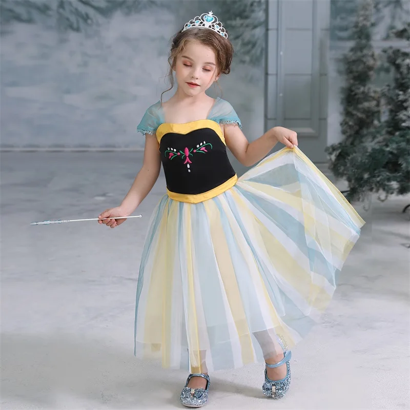 Dress Girl Kids Princess Party Hallowen Costume Cosplay Fantasy Baby Girls Dresses With Accessories Vestido infantil | Детская одежда и